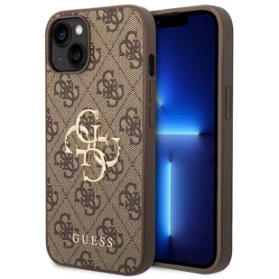 Etui Guess 4G Big Metal Logo do Apple iPhone 14 Plus Brązowy - Etui i futerały do telefonów - miniaturka - grafika 1