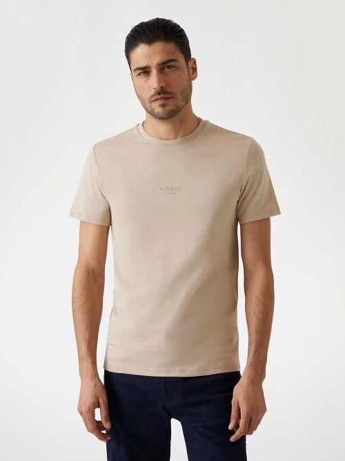 t-shirt uomo guess m2yi72 i3z14 aidy g1dr neutral sand