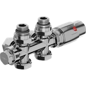 Zawory i kraniki - Mexen G00 zestaw termostatyczny kątowy/prosty, Duplex, DN50, chrom - W908-900-01 - miniaturka - grafika 1