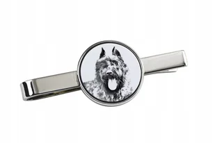 Bouvier des Flandres - spinka do krawata z psem, personalizowany klips do k - Spinki do mankietów i krawatów - miniaturka - grafika 1