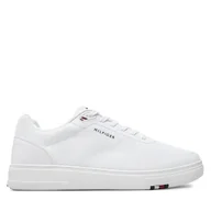 Sneakersy męskie - Sneakersy Tommy Hilfiger Modern Cup Knit Rwb FM0FM04942 Biały - miniaturka - grafika 1