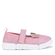Buty dla dziewczynek - Kapcie Nelli Blu CF2414-1 Różowy - miniaturka - grafika 1