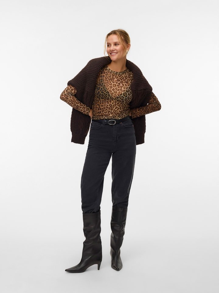 Vero Moda Bluzka w kolorze jasnobrązowo-brązowym