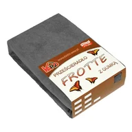 Prześcieradła - Karo Prześcieradło frotte z gumką 220x240 antracytowe F52-220 MKO-215845 - miniaturka - grafika 1