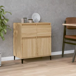 vidaXL Komoda, dąb sonoma, 60x35x70 cm, materiał drewnopochodny - Komody - miniaturka - grafika 1