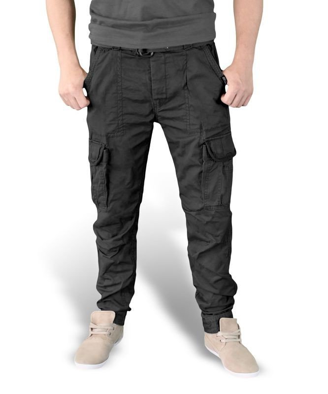 spodnie bojówki PREMIUM TROUSERS SLIMMY BLACK-XXL