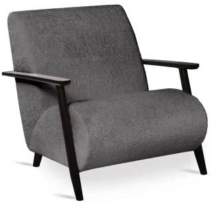 Grafitowy fotel tapicerowany typu lisek P2-P63 - Fotele Grafitowy fotel tapicerowany typu lisek P2-P63 - Fotele - miniaturka - grafika 1