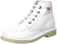Botki damskie - Kickers Damskie sztyblety Kick Col, biały - Blanc - 38 EU - miniaturka - grafika 1