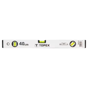 Topex Poziomnica aluminiowa anodowana 40 cm, 3 libelle TOP-29c301 - Poziomice, łaty, miary - miniaturka - grafika 1