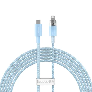 Kabel szybko ładujący Baseus USB-C do Lightning Explorer Series 2m, 20W (niebieski) - Kable - miniaturka - grafika 16