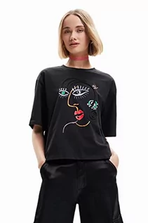Koszulki i topy damskie - Desigual T-shirt damski, czarny, XL - grafika 1
