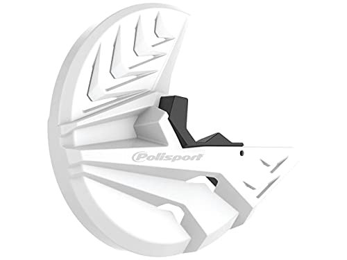 POLISPORT 8155600002 - Odporny na uderzenia i ścieranie polipropylenowy ochraniacz tarczy i dolny widelec kompatybilny z motocyklami w kolorze białym