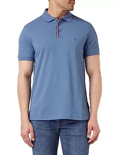 Tommy Hilfiger Męska koszulka polo RWB z plisą REG S/S, Blue Coast, M, Blue Coast, M - Koszulki męskie - miniaturka - grafika 1
