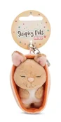 Plecaki - NICI 61604 Sleeping Pets breloczek zając w koszyczku, wierny towarzysz do plecaka lub torby, zawieszka do kluczy dla małych i dużych, 8 cm, brązowy - miniaturka - grafika 1