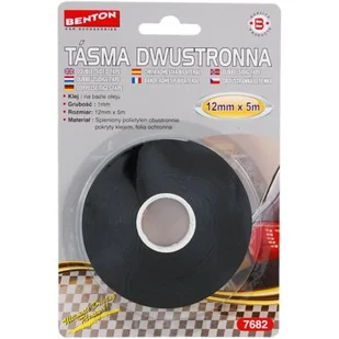 Taśma dwustronna 12 mm x 5 m - Taśmy izolacyjne i naprawcze - miniaturka - grafika 1