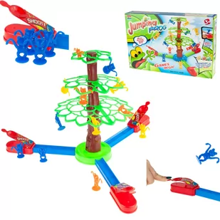 GRA SKACZĄCE ŻABKI GRA ZRĘCZNOŚCIOWA RODZINNA SKOCZNE ŻABKI PCHEŁKI FROG - Gry planszowe - miniaturka - grafika 1
