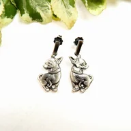 Kolczyki - Kolczyki srebrna z Chihuahua - Dla Miłośników Tej Uroczej Rasy - miniaturka - grafika 1