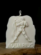 Świece - Świeca Sojowa Ozdobna Wodnik / Znak Zodiaku W Pudełku Prezentowym - miniaturka - grafika 1