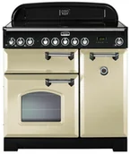 Kuchenki elektryczne - Kuchnia z płytą ceramiczną FALCON Classic Deluxe 90 Kremowy chrom - miniaturka - grafika 1