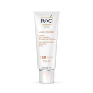 Balsamy i kremy do opalania - RoC Soleil-Protect Anti-Brown Spot Unifying Fluid SPF 50 Ochrona przeciwsłoneczna 50 ml - miniaturka - grafika 1