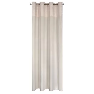 Euro Firany Zasłona 140 x 250 Dekoracyjna Przelotki Agnes Krem 1224755 - Zasłony - miniaturka - grafika 1