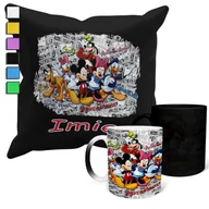 Gadżety dla niej i dla niego - ZESTAW KUBEK MAGICZNY + POSZEWKA Z PODUSZKĄ- PREZENT MYSZKA MIKI + IMIĘ - miniaturka - grafika 1