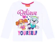 Bluzki damskie - Biała bluzka dziewczęca Skye i Forest Psi Patrol Nickelodeon 8 lat 128 cm - miniaturka - grafika 1