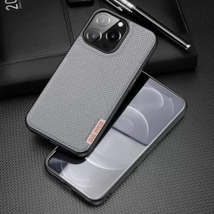 Dux Ducis Fino etui pokrowiec pokryty nylonowym materiałem iPhone 13 Pro szary - Etui i futerały do telefonów - miniaturka - grafika 2