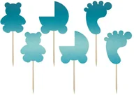 Baby shower i roczek - Pikery na baby shower - 6 szt. - miniaturka - grafika 1