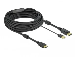 Delock Kabel HDMI(M)-Displayport (M)4K 10M USB A(M) 85968 85968 - Kable - miniaturka - grafika 5