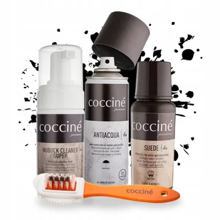 Pielęgnacja i Impregnacja Czarnych Butów z Zamszu Nubuku Coccine Zestaw 4w1 - Środki do obuwia i ubrań Pielęgnacja i Impregnacja Czarnych Butów z Zamszu Nubuku Coccine Zestaw 4w1 - Środki do obuwia i ubrań - miniaturka - grafika 1