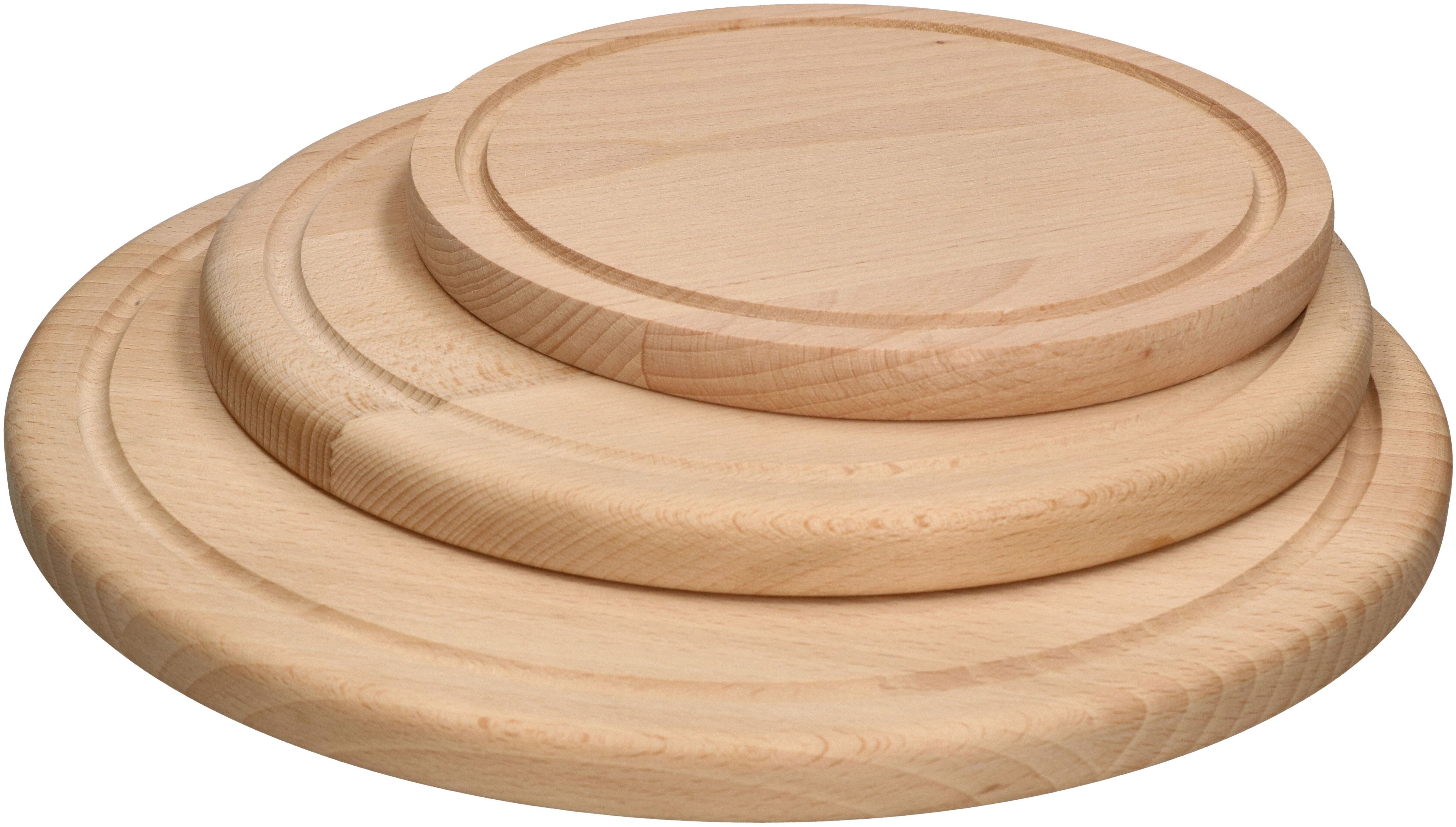KOTARBAU® 3-częściowy zestaw okrągłych desek do krojenia 20/25/30 cm Drewniana deska do krojenia sera Pieczywa Serwowania żywności