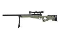 Karabiny ASG - Specna Arms SA-S11 EDGE™ z lunetą i dwójnogiem Oliwkowa Replika karabinu snajperskiego - miniaturka - grafika 1