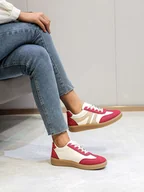 Trampki damskie - Sixth Sens Sneakersy w kolorze czerwono-jasnobrązowo-beżowym - miniaturka - grafika 1