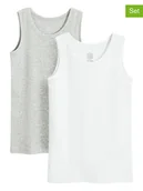 Kaftaniki dla niemowląt - COOL CLUB Podkoszulki (2 szt.) w kolorze białym i szarym - miniaturka - grafika 1