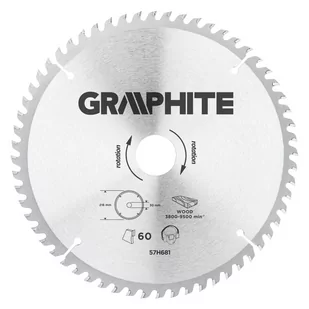 Graphite Piła tarczowa 216x30mm 60 zębów widia (57H681) - Tarcze do pił - miniaturka - grafika 1