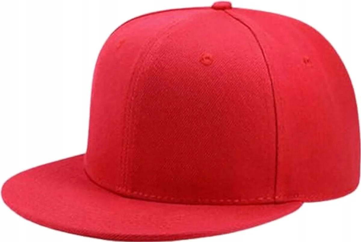 CZAPKA Z DASZKIEM CZERWONA UNISEX REGULOWANA UNIWERSALNA LEKKA POLIESTER