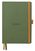 Pozostałe książki - Rhodia 117804C - Notatnik Softcover Rhodiarama Goalbook DIN A5 (14,8 x 21 cm), 120 arkuszy, DOT, 2 zakładki, zamknięcie z gumką, okładka ze sztucznej skóry szałwia, 1 sztuka - miniaturka - grafika 1