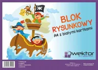 Szkolne artykuły papiernicze - Blok rysunkowy A4/20K biały (10szt) - Wektor - miniaturka - grafika 1