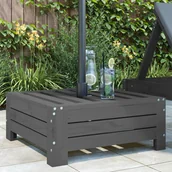 Parasole ogrodowe - Osłona na podstawę parasola ogrodowego, szara, drewno sosnowe Lumarko - miniaturka - grafika 1