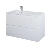 Szafki łazienkowe - Elita 168160 SZAFKA podumywalkowa SPLIT 100 3S P WHITE MATT PDW - miniaturka - grafika 1