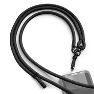 Etui i futerały do telefonów - Hama Uniwersalny pasek na telefon komórkowy do zawieszenia (łańcuszek na telefon komórkowy z naszywką i karabińczykiem do etui na telefon komórkowy, regulowany sznurek 2 m, zdejmowany, kompatybilny z - miniaturka - grafika 1