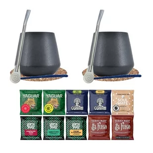 Zestaw Yerba Mate dla Dwojga 10 x 50g 500g tykwa - Yerba Mate - miniaturka - grafika 1