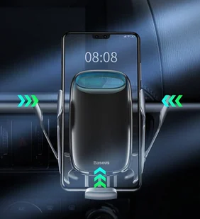 Baseus Milky Way samochodowa bezprzewodowa ładowarka Qi 15W elektryczny uchwyt na telefon czarny (WXHW02-01) - Ładowarki do telefonów - miniaturka - grafika 14
