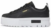 Sneakersy damskie - Buty damskie Puma Mayze Lth r.38 Czarne Skórzane Sneakersy Platforma - miniaturka - grafika 1