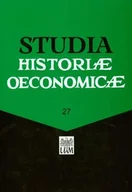 Ekonomia - Studia Historiae Oeconomicae Volume 27 - miniaturka - grafika 1