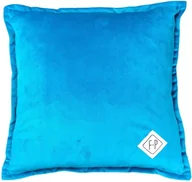 Poduszki dekoracyjne - Poduszka dekoracyjna F-P VELVET jasiek 35x35 BLUE niebieska ozdobna mała na fotel łóżko do salonu sypialni - miniaturka - grafika 1