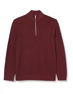 TOM TAILOR sweter męski, 32620 - Tawny Port Red Melange, S - Swetry męskie - miniaturka - grafika 1