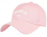 Czapki damskie - Czapka z daszkiem dżokejka BROOKLYN NYC różowa - miniaturka - grafika 1