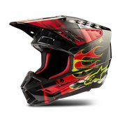 Kaski motocyklowe - Kask Cross Alpinestars SM5 Rash Ciemnoszary/CzerwonyXXL - miniaturka - grafika 1